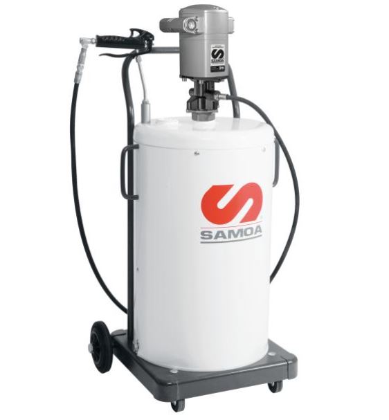 Engrasadora neumatica movil 50 KG / Alto rendimiento, Samoa