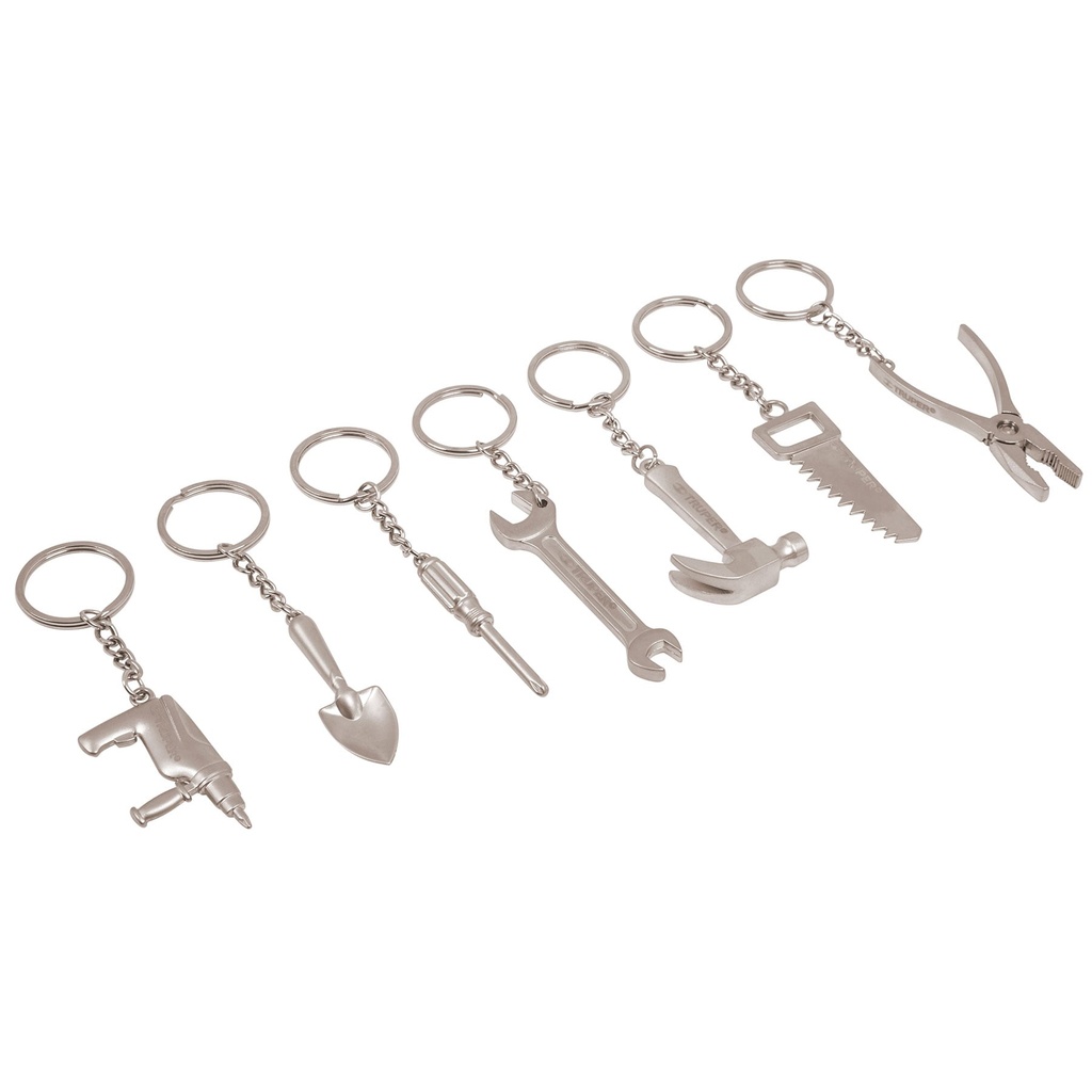 Pieza de llavero tipo herramienta en display box con 49 pz, Truper