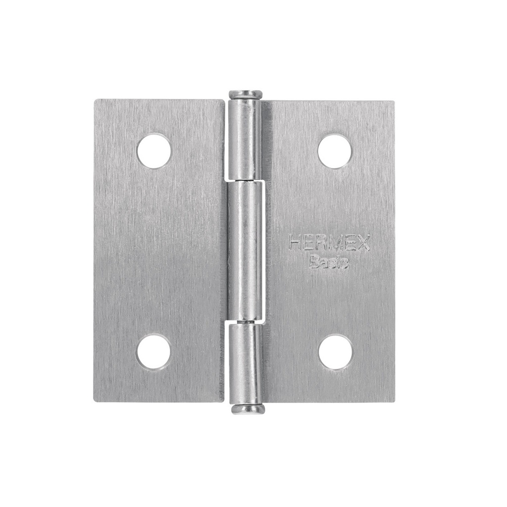 Bisagra cuadrada 2", satinado, cabeza plana, Truper Hermex Basic