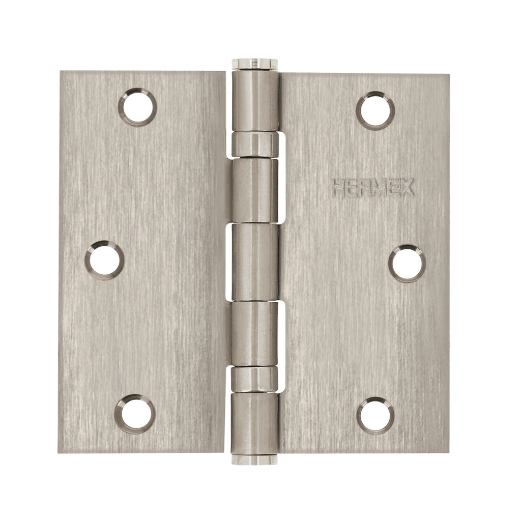 BC-354P Bisagra cuadrada 3-1/2", acero inoxidable, plana, Truper Hermex