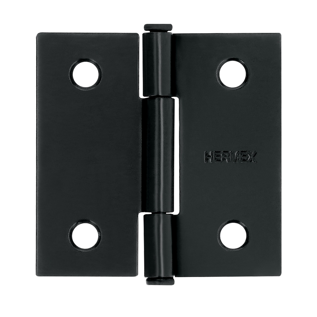 Bisagra cuadrada 2", negro mate, cabeza plana, Truper Hermex
