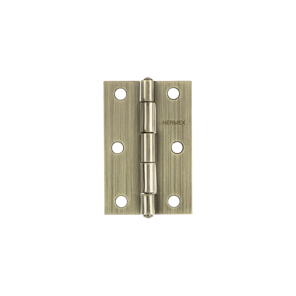 BR-302 Bisagra rectangular 3" latón antiguo, Truper Hermex