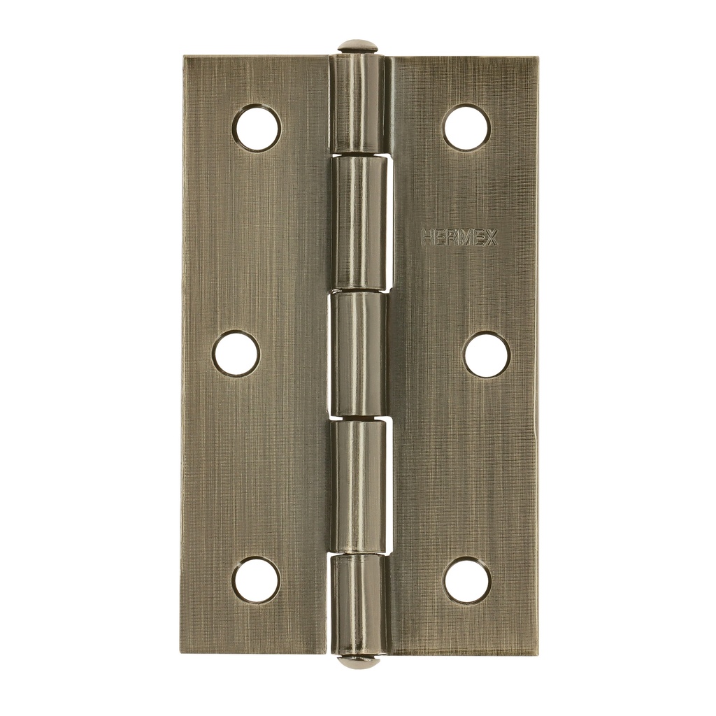 BR-352 Bisagra rectangular 3-1/2" latón antiguo, Truper Hermex