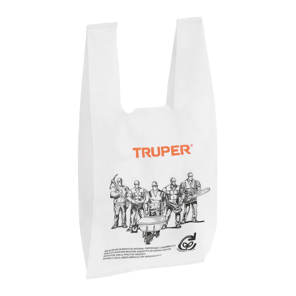 Bolsas plásticas biodegradables de 20 x 40 cm, Truper