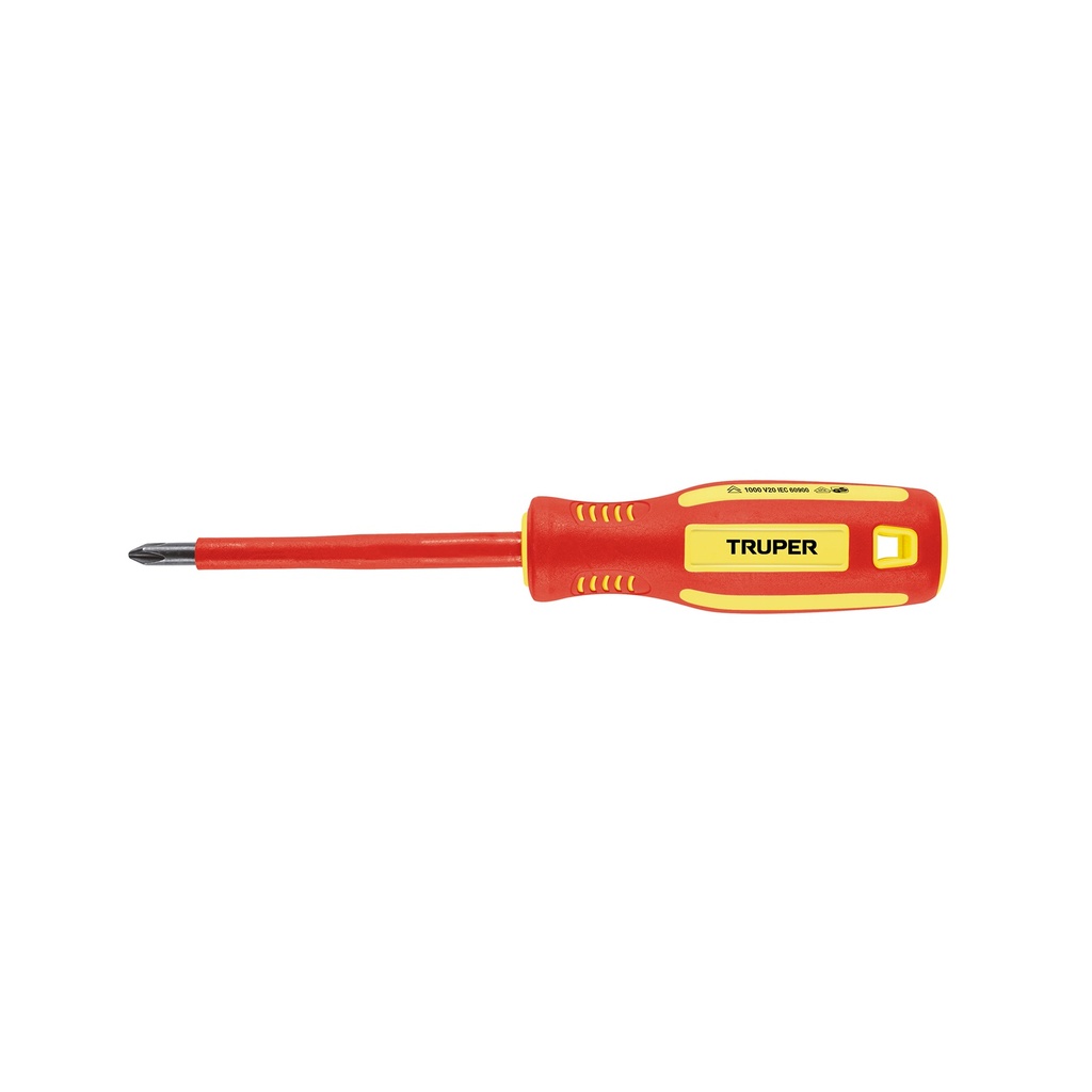 Desarmador dieléctrico de cruz 1/4" x 4", Truper