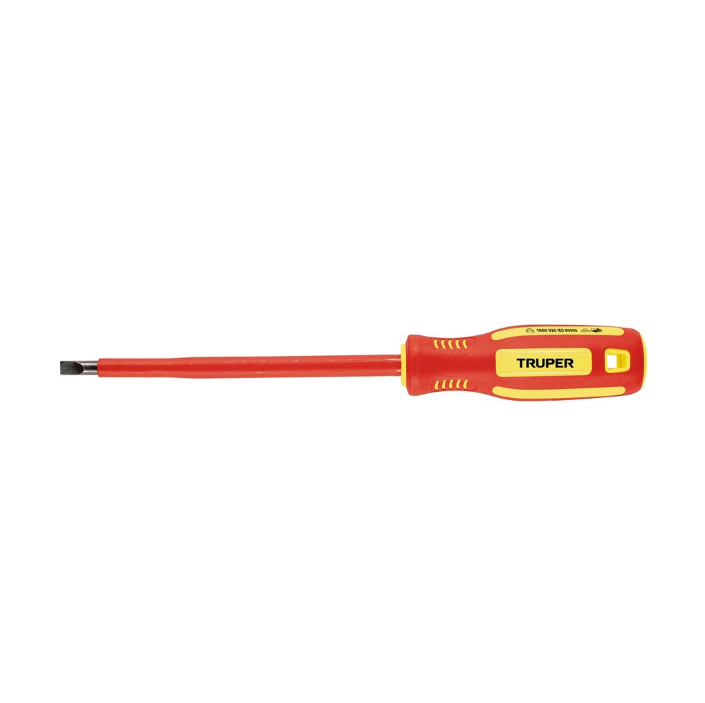 Desarmador dieléctrico plano 1/4" x 6", Truper