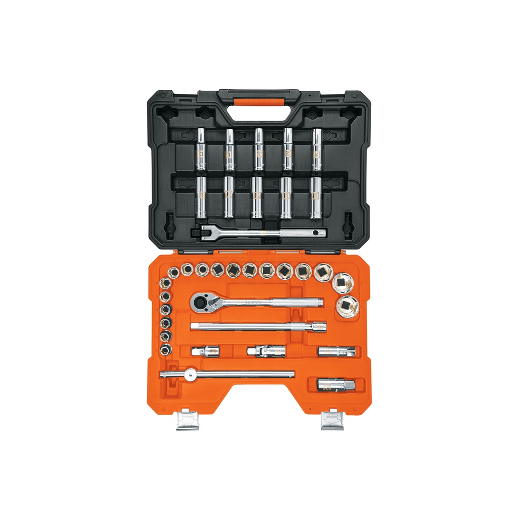 Juego de 36 herramientas cuadro 1/2" mm para mecánico, Truper